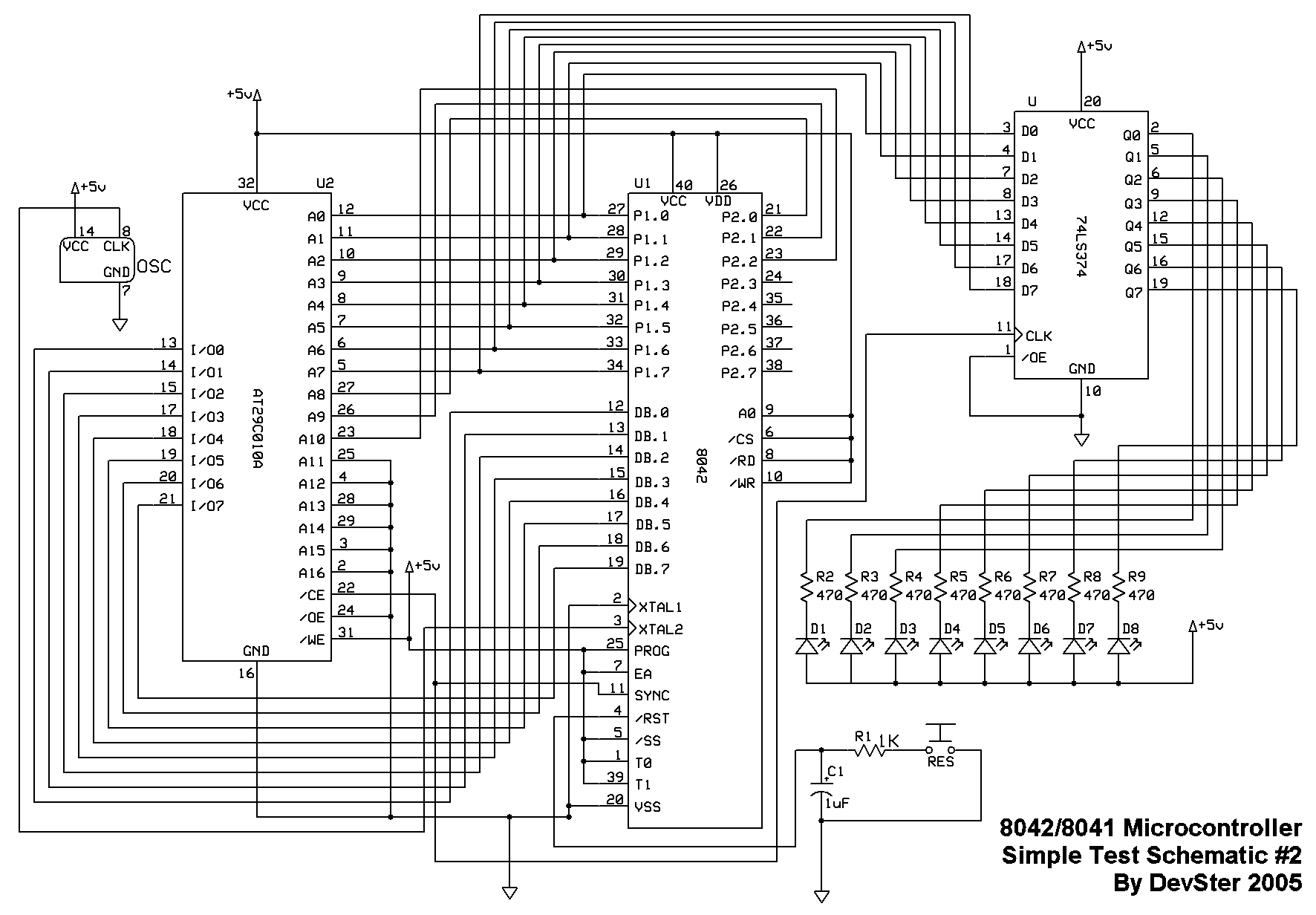 binary clock schematic